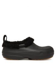 Crocs Klapki Classic Lined Shorty 211380 Czarny. Czarne klapki Crocs, bez wzorów, z tworzywa sztucznego, bez obcasa. Za 249.99 zł.