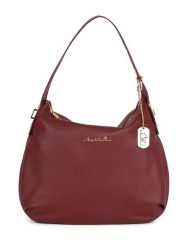 Anna Morellini Skórzana torebka "Armina" w kolorze bordowym - 35 x 31 x 7 cm rozmiar: onesize. Czerwone torby na ramię Anna Morellini, bez wzorów, z materiału, na ramię, bez dodatków. Za 304.99 zł.