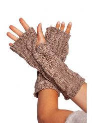 Be Wear Mitenki w kolorze beżowym rozmiar: onesize. Brązowe rękawiczki Be Wear, bez wzorów, z materiału. Za 83.62 zł.