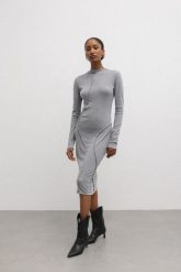 Dopasowana sukienka MAXI w kolorze CLASSIC GREY interlock- SLEEKNESS-M/L. Szare sukienki Marsala, l, bez wzorów, z bawełny, eleganckie, bez kołnierzyka, bez ramiączek, maxi, dopasowane. W wyprzedaży za 251.93 zł.