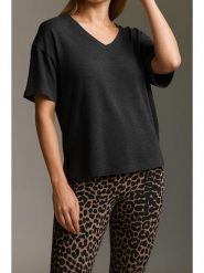 Cotton Candy Koszulka w kolorze antracytowym rozmiar: XL. Czarne bluzki Cotton Candy, xl, bez wzorów, bez kołnierzyka, bez ramiączek. Za 82.64 zł.