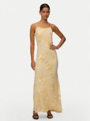 Vero Moda Sukienka wieczorowa Quinn 10348532 Żółty Regular Fit. Żółte sukienki Vero Moda, xl, bez wzorów, z syntetyku, wizytowe, bez kołnierzyka, bez ramiączek. Za 319.99 zł.