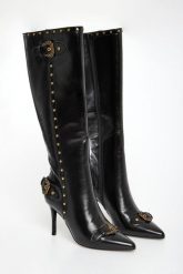 Kozaki VERSACE JEANS COUTURE. Kozaki Versace Jeans Couture, z jeansu, bez obcasa, bez zapięcia. Za 1,679.00 zł.