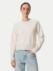 Calvin Klein Jeans Sweter LV047H320G Różowy jasny Regular Fit. Czerwone swetry Calvin Klein Jeans, l, bez wzorów, z bawełny, bez ramiączek. Za 569.99 zł.