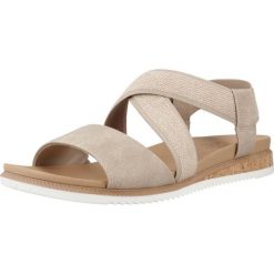 Sandały SKECHERS DESERT KISS LOW Jasnobrązowy. Brązowe sandały Skechers, bez wzorów, z syntetyku, bez obcasa, bez zapięcia. Za 189.99 zł.