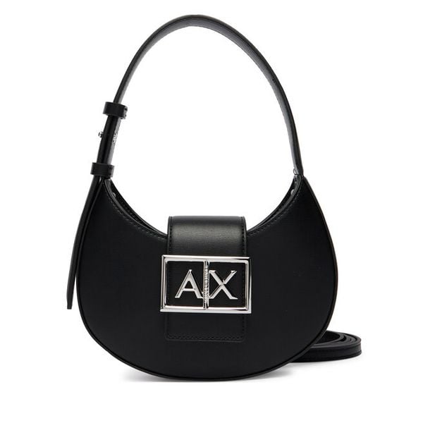 Torebka Armani Exchange. Czarne torebki klasyczne Armani Exchange, bez wzorów, bez dodatków. Za 323.99 zł.