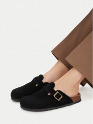 Lasocki Klapki CEO-GBSUM22-3021 Czarny. Czarne klapki Lasocki, bez wzorów, ze skóry, bez obcasa. Za 149.99 zł.