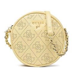 Torebka Guess. Żółte listonoszki Guess, z aplikacjami, bez dodatków. Za 189.99 zł.