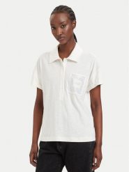 Liu Jo Sport Polo TA6159 JS870 Kremowy Regular Fit. Białe koszulki polo Liu Jo Sport, m, bez wzorów, z bawełny, bez kołnierzyka, bez ramiączek. Za 299.99 zł.
