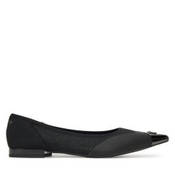 Baleriny PINKO. Czarne baleriny Pinko, bez wzorów, bez obcasa. Za 759.99 zł.