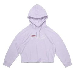 Damska bluza Fila SARENA cropped hoody FAW0351-40012. Fioletowe bluzy Fila, xl, bez wzorów, z bawełny, z kapturem. Za 148.86 zł.