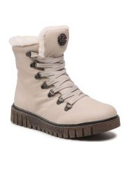 Rieker Botki Y3432-60 Beżowy. Brązowe botki Rieker, bez wzorów, z materiału, bez obcasa, na płaskiej podeszwie, bez zapięcia. Za 379.99 zł.