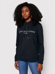 Tommy Hilfiger Bluza Heritage WW0WW31998 Granatowy Regular Fit. Niebieskie bluzy TOMMY HILFIGER, m, bez wzorów, z bawełny, bez kaptura. Za 319.99 zł.