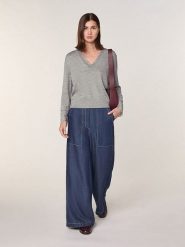 Rodier Wełniany sweter w kolorze szarym rozmiar: M. Szare swetry Rodier, m, bez wzorów, z koronki, bez ramiączek. Za 304.99 zł.