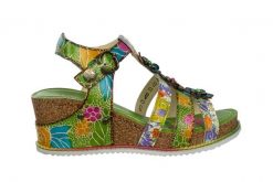 Sandały Laura Vita Bonito 30 Vert 202084, Zielony, Skóra naturalna - 37. Zielone sandały Laura Vita, bez wzorów, z gumy, eleganckie, bez obcasa, na koturnie, bez zapięcia. W wyprzedaży za 224.10 zł.