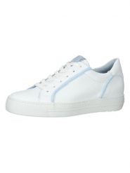 Paul Green Skórzane sneakersy w kolorze biało-błękitnym rozmiar: 40. Białe trampki Paul Green, bez wzorów, bez zapięcia. Za 253.54 zł.