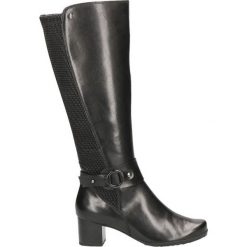 Caprice Kozaki XL czarny female czarny 37.5 (UK4.5). Czarne kozaki Caprice, z polaru, bez obcasa, bez zapięcia. Za 549.00 zł.