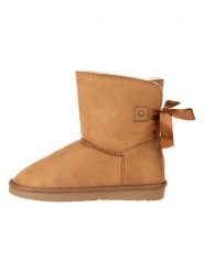 Inselhauptstadt Botki zimowe w kolorze jasnobrązowym rozmiar: 42. Brązowe botki Inselhauptstadt, na zimę, bez wzorów, z materiału, bez obcasa, bez zapięcia. Za 210.32 zł.