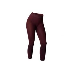 Legginsy bezszwowe 7/8 do jogi. Czerwone legginsy DOMYOS, l, bez wzorów, z elastanu. Za 64.99 zł.