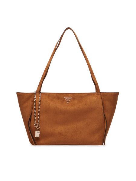 Guess Torebka Devon HWSG97 45230 Brązowy jasny. Brązowe shopper Guess, z aplikacjami, z materiału, bez dodatków. Za 513.99 zł.