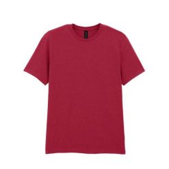 Bawełniana Koszulka Unisex Dla Dorosłych W Miękkim Stylu. Czerwone bluzki GILDAN, xl, bez wzorów, z bawełny, sportowe, bez kołnierzyka, bez ramiączek. Za 48.99 zł.