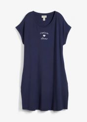 Sukienka z dżerseju z haftem, z mieszanki wiskozy z elastanem. Czerwone sukienki bonprix, bez wzorów, z dżerseju, bez kołnierzyka, bez ramiączek. Za 37.99 zł.