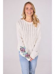 LIEBLINGSSTÜCK Sweter "Tricia" w kolorze białym rozmiar: 36. Białe swetry LIEBLINGSSTÜCK, bez wzorów, ze splotem, bez ramiączek. Za 272.95 zł.
