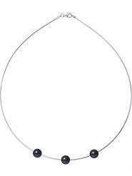 Mitzuko Srebrny naszyjnik z perłami w kolorze granatowym - dł. 42 cm rozmiar: onesize. Niebieskie naszyjniki Mitzuko, z perłą, srebrne. Za 347.99 zł.
