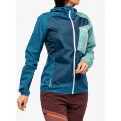 Kurtka wiatrówka damska Ortovox Windbreaker Jacket. Niebieskie kurtki sportowe ORTOVOX, bez wzorów, bez kaptura, trekkingowe. Za 614.89 zł.