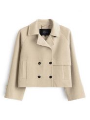 OPUS Kurtka przejściowa "Haili" w kolorze beżowym rozmiar: 40. Brązowe kurtki Opus, bez wzorów, z wełny, bez kaptura. Za 217.99 zł.