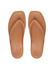 Crocs Japonki Miami Flip 211435 Brązowy. Brązowe klapki Crocs, bez wzorów, z tworzywa sztucznego, bez obcasa. Za 179.99 zł.