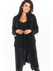 Awama Kardigan w kolorze czarnym rozmiar: onesize. Czarne kardigany Awama, bez wzorów. Za 177.95 zł.
