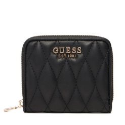 Mały Portfel Damski Guess. Czarne portfele Guess, z aplikacjami. Za 189.99 zł.