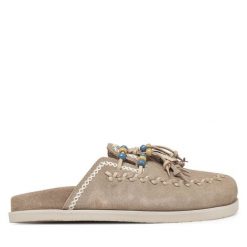 Klapki Bronx. Brązowe klapki Bronx, bez wzorów, bez obcasa. Za 349.99 zł.