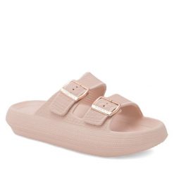 Klapki MEXX. Brązowe klapki Mexx, bez wzorów, bez obcasa. Za 79.99 zł.