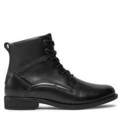 Botki Josef Seibel. Czarne botki Josef Seibel, bez wzorów, bez obcasa, na płaskiej podeszwie, bez zapięcia. Za 499.99 zł.