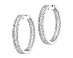 Kolczyki z białego złota z diamentami - koła - 1,21 ct - próba 750. Białe kolczyki Apart, z diamentem, złote. Za 12,990.00 zł.