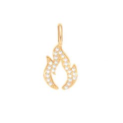 Zawieszka Płomień Miłości z cyrkoniami o wielkości 1,2 cm, pozłacana. Bransoletki Lilou, z cyrkonią, pozłacane. Za 189.00 zł.