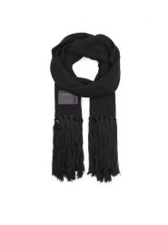 Patrizia Pepe Szal 2F0049/K070-K103 Czarny. Czarne rękawiczki Patrizia Pepe, bez wzorów, z materiału. Za 779.99 zł.