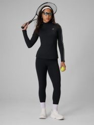 4F Legginsy dzianinowe damskie - czarne M. Czarne legginsy 4f, m, bez wzorów, z dzianiny. Za 129.99 zł.