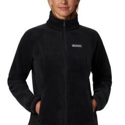 Bluza sportowa damska Columbia Benton Springs Full Zip. Czarne bluzy Columbia, l, bez wzorów, z poliesteru, bez kaptura. Za 335.00 zł.