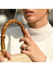 OR ÉCLAT Złoty pierścionek "Kamina" z kamieniami szlachetnymi rozmiar: 60. Żółte pierścionki OR ÉCLAT, z ametystem, złote. Za 1,435.99 zł.