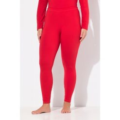 Damskie Narciarskie legginsy funkcyjne szybkoschnące bardzo ciepłe. Czerwone legginsy Ulla Popken, plus size, bez wzorów, z elastanu. W wyprzedaży za 159.99 zł.