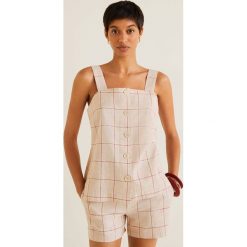 Mango - Top Lili. Czerwone topy Mango, s, bez wzorów, z bawełny, bez kołnierzyka, bez ramiączek. W wyprzedaży za 49.90 zł.