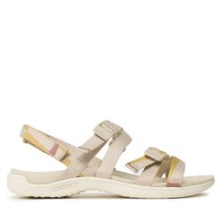 Sandały Merrell. Brązowe sandały Merrell, bez wzorów, bez obcasa, na płaskiej podeszwie, bez zapięcia. Za 269.99 zł.