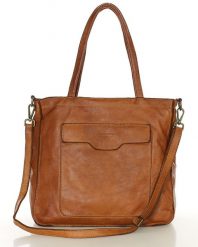 Torba shopper brązowa camel z kieszeniami skóra naturalna – MARCO MAZZINI. Brązowe shopper bez wzorów, ze skóry, bez dodatków. Za 574.99 zł.
