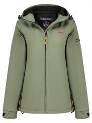 Geographical Norway Kurtka softshellowa "Tamilalor" w kolorze oliwkowym rozmiar: L. Zielone kurtki sportowe Geographical Norway, l, bez wzorów, bez kaptura, outdoorowe. Za 151.95 zł.