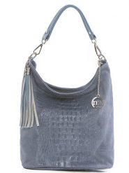 Mia Tomazzi Skórzana torebka "Rozzano" w kolorze niebieskim - 26 x 12 x 28 cm rozmiar: onesize. Niebieskie torby na ramię Mia Tomazzi, bez wzorów, z materiału, na ramię, bez dodatków. Za 217.99 zł.