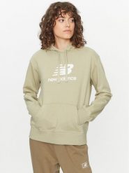 New Balance Bluza Essentials Stacked Logo Hoodie WT31533 Zielony Regular Fit. Zielone bluzy New Balance, s, bez wzorów, z syntetyku, bez kaptura. Za 199.99 zł.