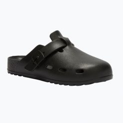 Klapki Scholl Bahia EVA. Czarne klapki Scholl, bez wzorów, z materiału, bez obcasa. Za 189.99 zł.